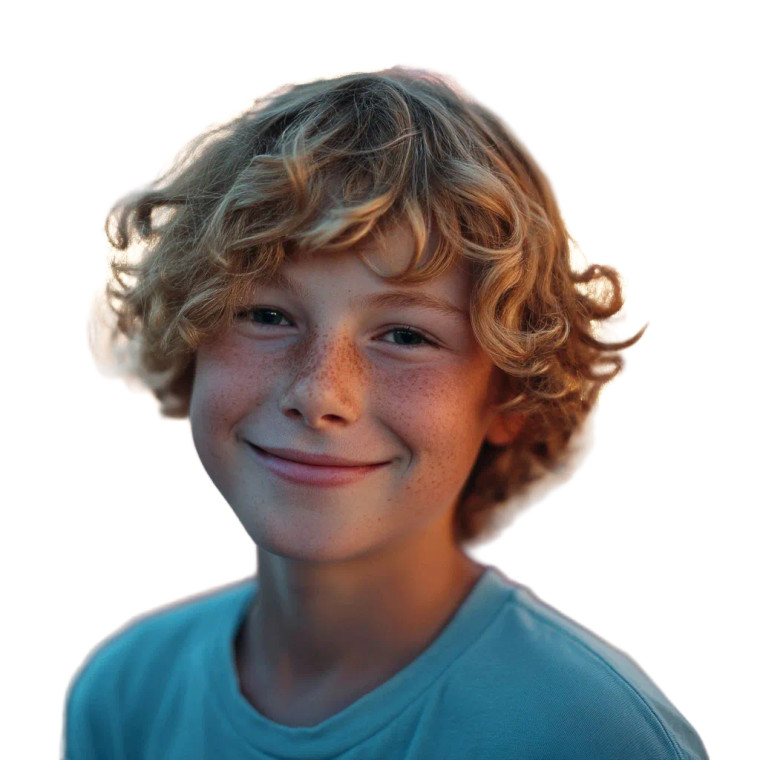 Smiling Blonde Boy V2 Vinyl Car Decal Sticker – Waterproof & UV-Resistant 8"