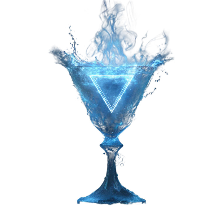 Magic Water Chalice Vinyl Car Decal Sticker – Waterproof & UV-Resistant 8"