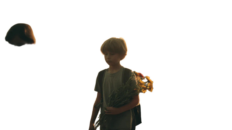 Children With Flowers Vinyl Car Decal Sticker – Waterproof & UV-Resistant 8"