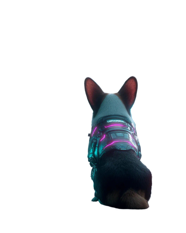 Cyberpunk Corgi Vinyl Car Decal Sticker – Waterproof & UV-Resistant 8"