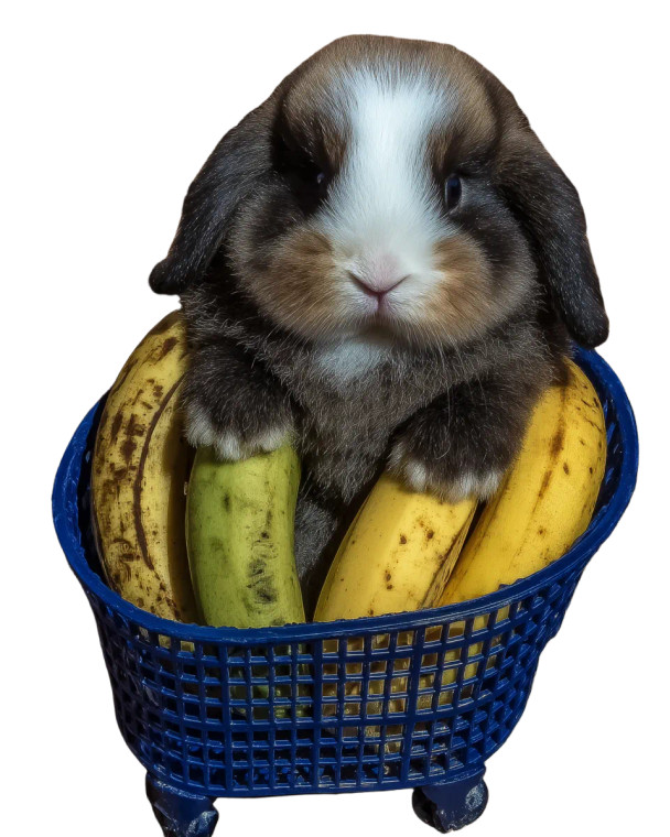 Lop-Eared Rabbit Shopping Vinyl Car Decal Sticker – Waterproof & UV-Resistant 8"