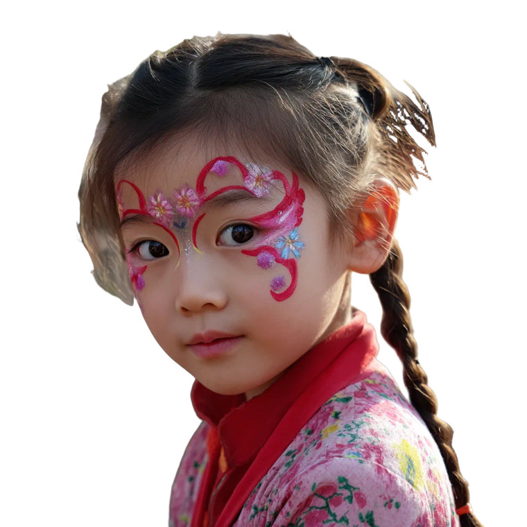 Chinese Children Painting Vinyl Car Decal Sticker – Waterproof & UV-Resistant 8"