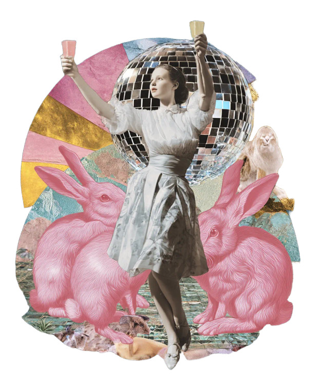 Surreal Dancing Scene Vinyl Car Decal Sticker – Waterproof & UV-Resistant 8"