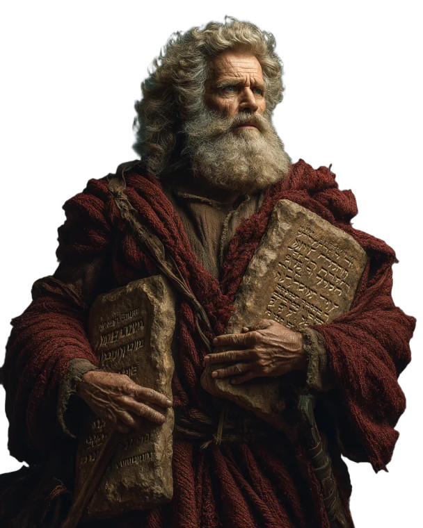 Moses With Tablets Vinyl Car Decal Sticker – Waterproof & UV-Resistant 8"