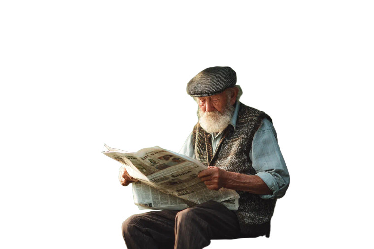 Elderly Ukrainian Man Vinyl Car Decal Sticker – Waterproof & UV-Resistant 8"