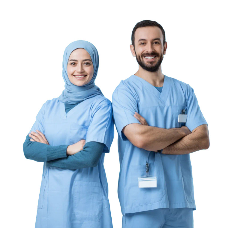 Arab Nurses Vinyl Car Decal Sticker – Waterproof & UV-Resistant 8"