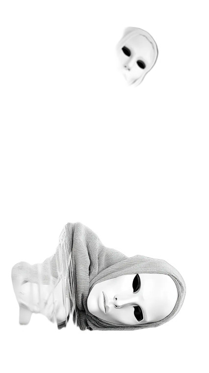 Faceless Reflections Vinyl Car Decal Sticker – Waterproof & UV-Resistant 8"