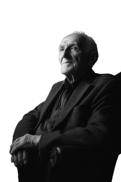 Happy Elderly Man V6 Vinyl Car Decal Sticker – Waterproof & UV-Resistant 8"