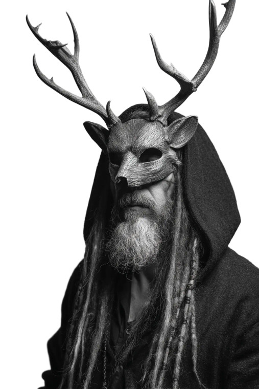 Masked Man Antlers Vinyl Car Decal Sticker – Waterproof & UV-Resistant 8"