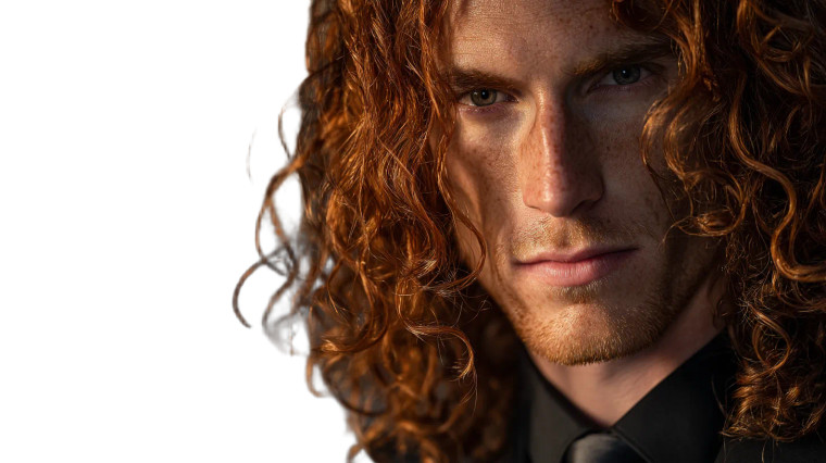 Handsome Red-Haired Man Vinyl Car Decal Sticker – Waterproof & UV-Resistant 8"