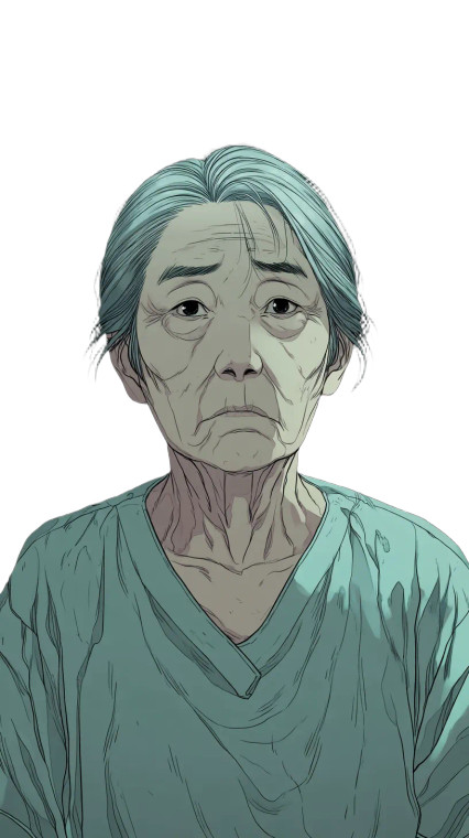 Elderly Horror Woman Vinyl Car Decal Sticker – Waterproof & UV-Resistant 8"