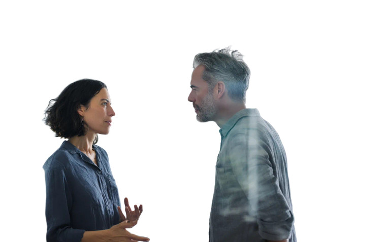 Office Professionals Chatting Vinyl Car Decal Sticker – Waterproof & UV-Resistant 8"