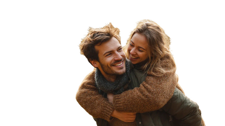 Happy Loving Couple V2 Vinyl Car Decal Sticker – Waterproof & UV-Resistant 8"