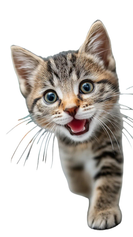 Happy Kitten Vinyl Car Decal Sticker – Waterproof & UV-Resistant 8"