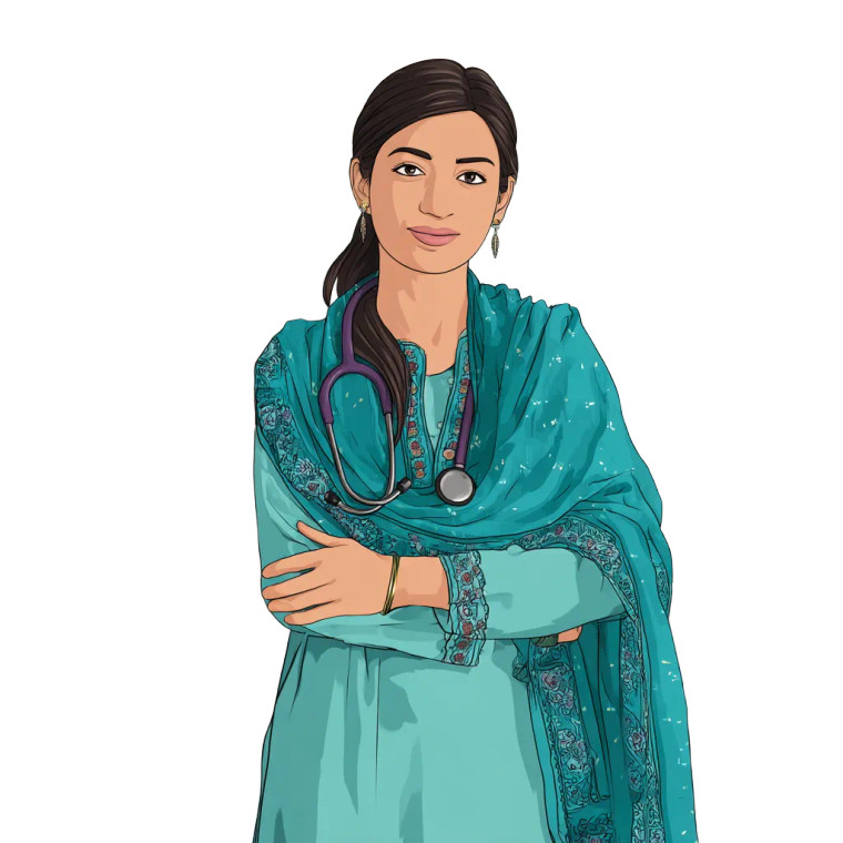 Pakistani Lady Doctor Vinyl Car Decal Sticker – Waterproof & UV-Resistant 8"