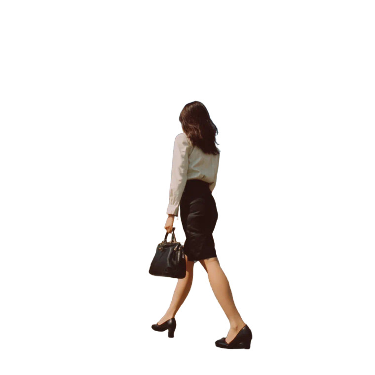 Japanese Office Woman Vinyl Car Decal Sticker – Waterproof & UV-Resistant 8"