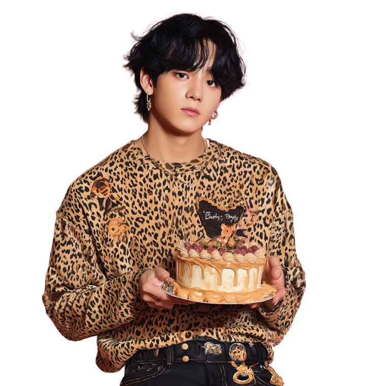 Taehyung With Cake Vinyl Car Decal Sticker – Waterproof & UV-Resistant 8"