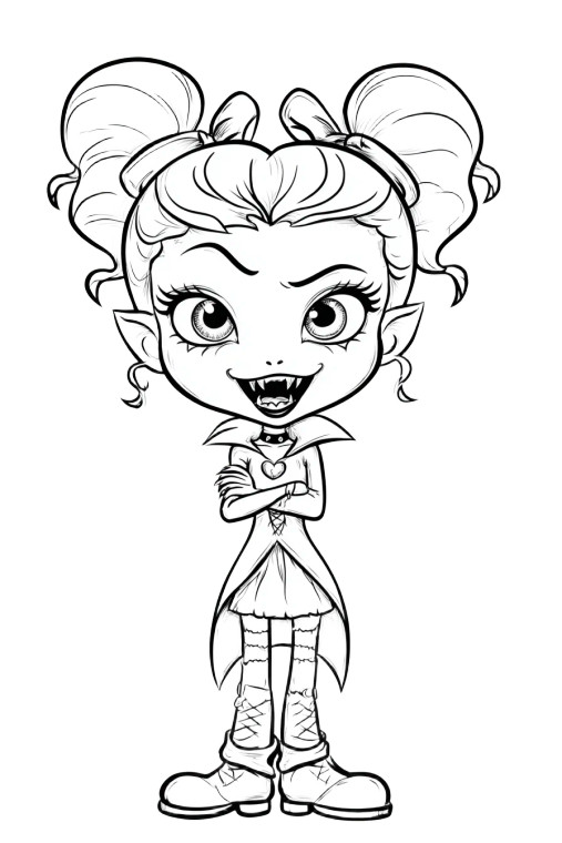 Evil Vampire Girl Vinyl Car Decal Sticker – Waterproof & UV-Resistant 8"