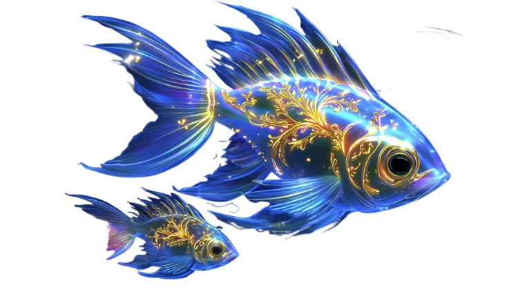 Glowing Iridescent Fish Vinyl Car Decal Sticker – Waterproof & UV-Resistant 8"