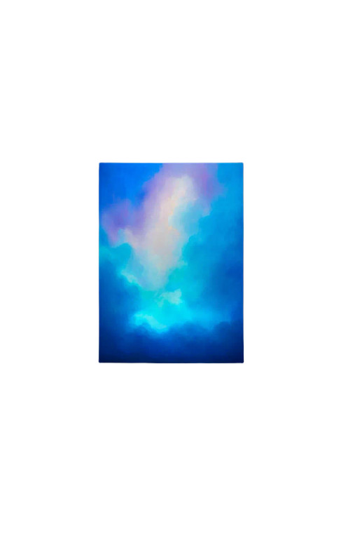 Sky Blue Painting Vinyl Car Decal Sticker – Waterproof & UV-Resistant 8"