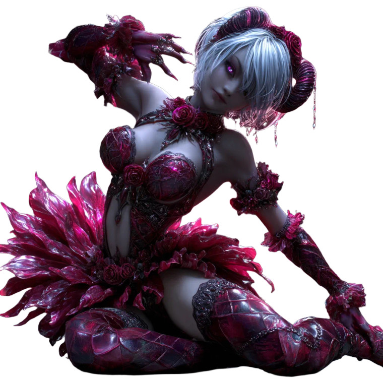 Demonic Beauty V2 Vinyl Car Decal Sticker – Waterproof & UV-Resistant 8"