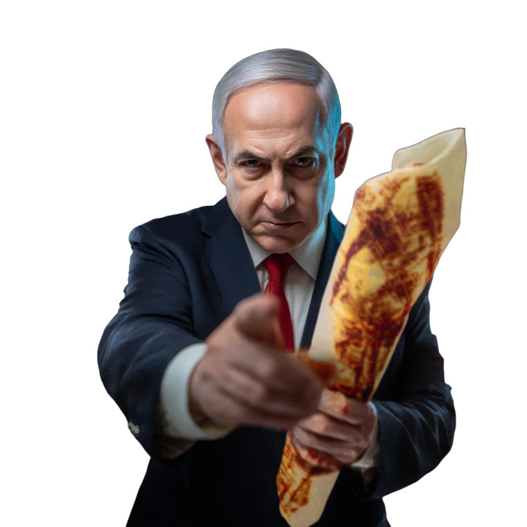 Angry Netanyahu Vinyl Car Decal Sticker – Waterproof & UV-Resistant 8"