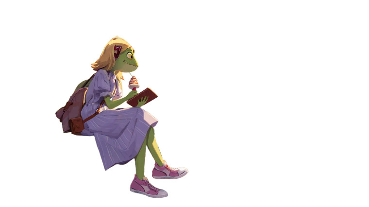 Frog-Woman Developer Vinyl Car Decal Sticker – Waterproof & UV-Resistant 8"