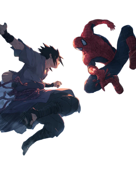 Sasuke Vs Spider-Man Vinyl Car Decal Sticker – Waterproof & UV-Resistant 8"