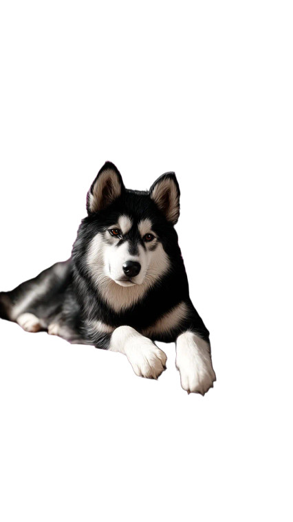 Alaskan Malamute Relaxing Vinyl Car Decal Sticker – Waterproof & UV-Resistant 8"