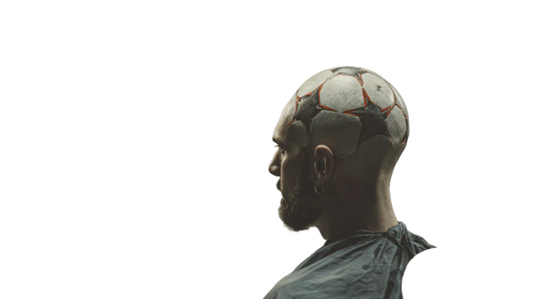 Stylized Football Head Vinyl Car Decal Sticker – Waterproof & UV-Resistant 8"