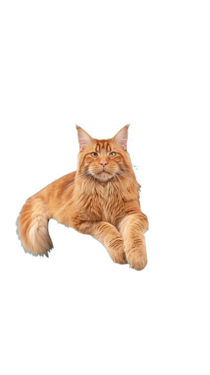 Orange Cat Lounging Vinyl Car Decal Sticker – Waterproof & UV-Resistant 8"