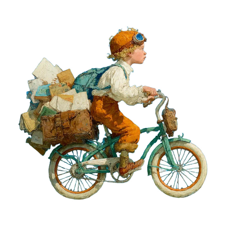 Boy On Bike Vinyl Car Decal Sticker – Waterproof & UV-Resistant 8"