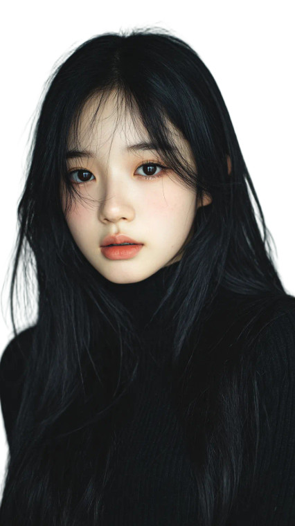 Adorable Korean Girl Vinyl Car Decal Sticker – Waterproof & UV-Resistant 8"