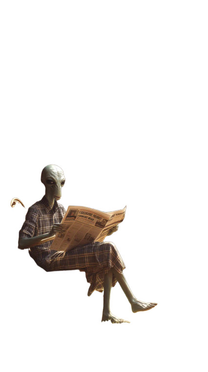 Alien In Kerala Vinyl Car Decal Sticker – Waterproof & UV-Resistant 8"