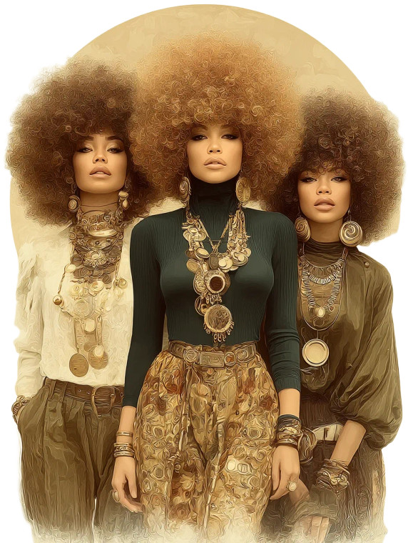 Colorful Afro Portrait Vinyl Car Decal Sticker – Waterproof & UV-Resistant 8"