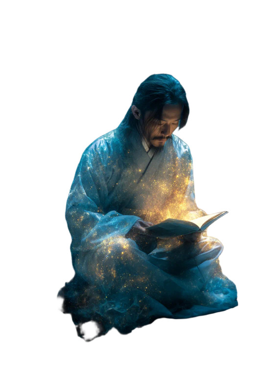 Ethereal Hanfu Scholar Vinyl Car Decal Sticker – Waterproof & UV-Resistant 8"