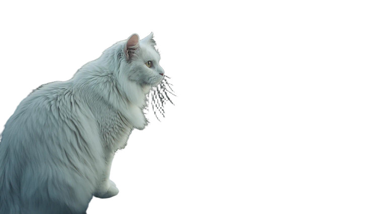 Angora Cat Rooftop Vinyl Car Decal Sticker – Waterproof & UV-Resistant 8"