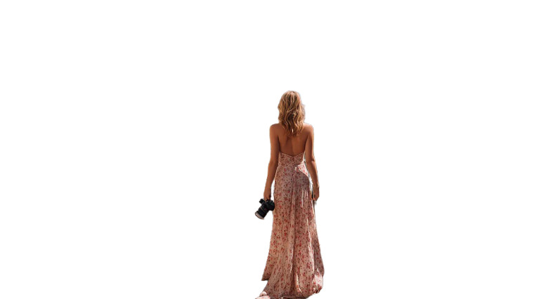 Parisian Woman Walking V2 Vinyl Car Decal Sticker – Waterproof & UV-Resistant 8"