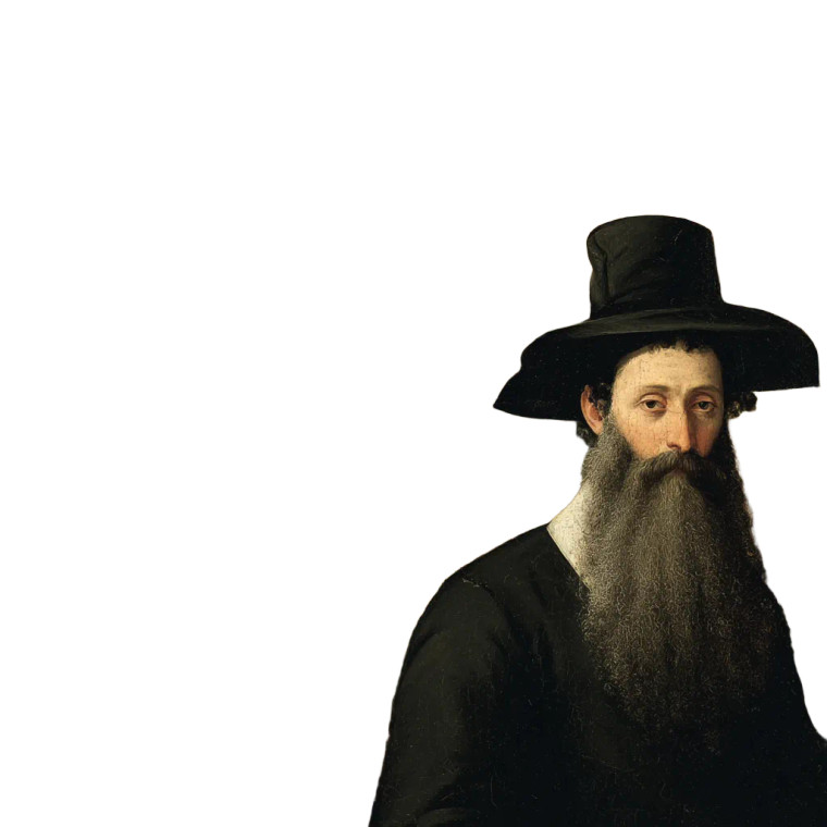 Sephardic Jew Portrait Vinyl Car Decal Sticker – Waterproof & UV-Resistant 8"