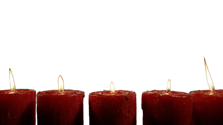 Burning Candles Monk Vinyl Car Decal Sticker – Waterproof & UV-Resistant 8"