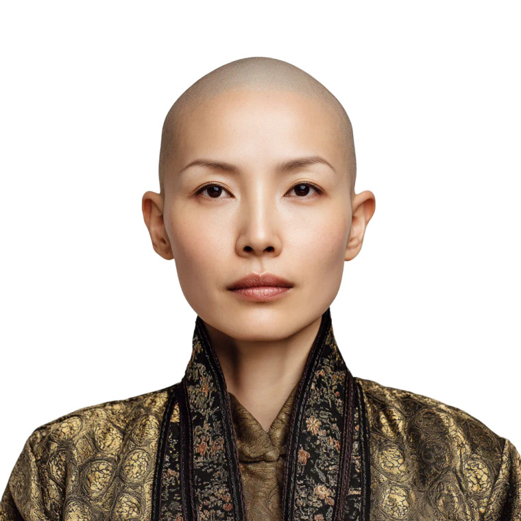 Bald East Asian Vinyl Car Decal Sticker – Waterproof & UV-Resistant 8"