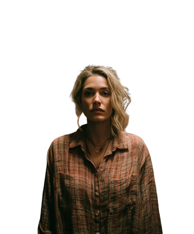 Worried Blonde Woman V2 Vinyl Car Decal Sticker – Waterproof & UV-Resistant 8"