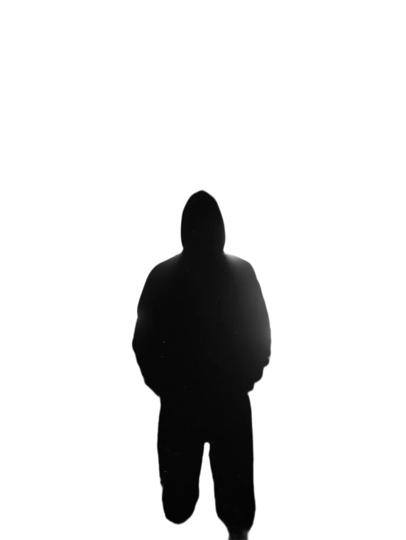 Hooded Silhouette Vinyl Car Decal Sticker – Waterproof & UV-Resistant 8"