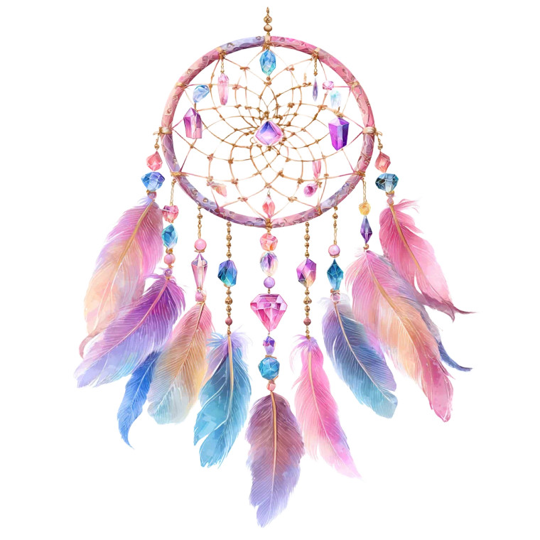 Colorful Dreamcatcher Vinyl Car Decal Sticker – Waterproof & UV-Resistant 8"