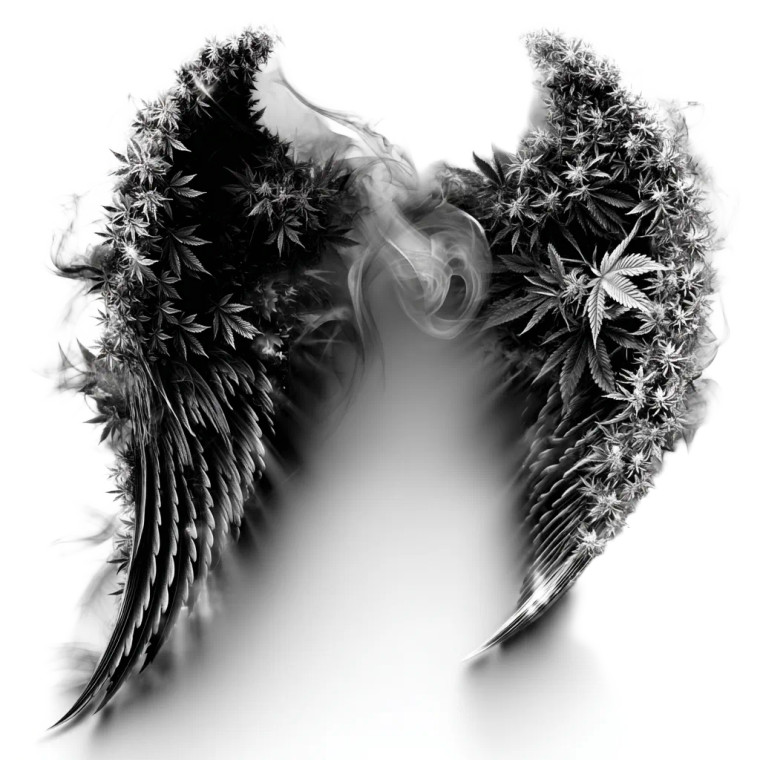 Marijuana Angel Vinyl Car Decal Sticker – Waterproof & UV-Resistant 8"