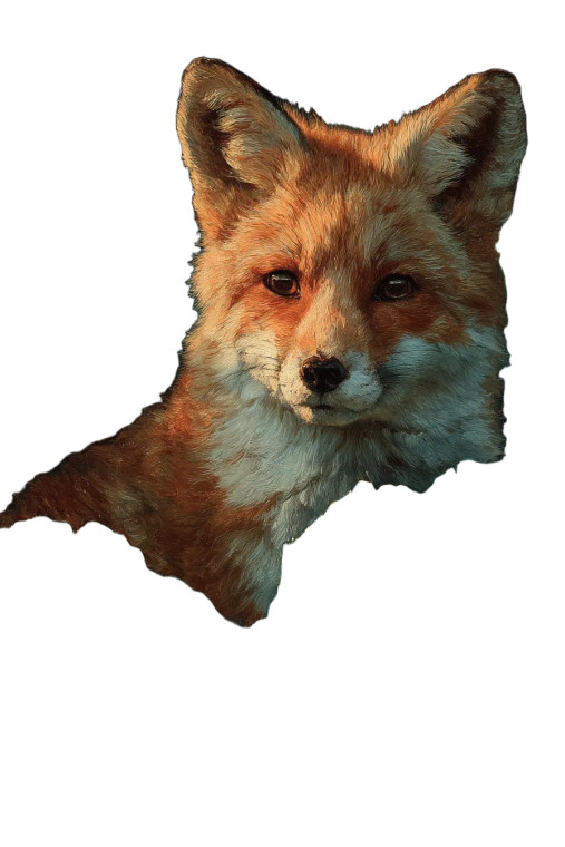 Vintage Fox Painting Vinyl Car Decal Sticker – Waterproof & UV-Resistant 8"