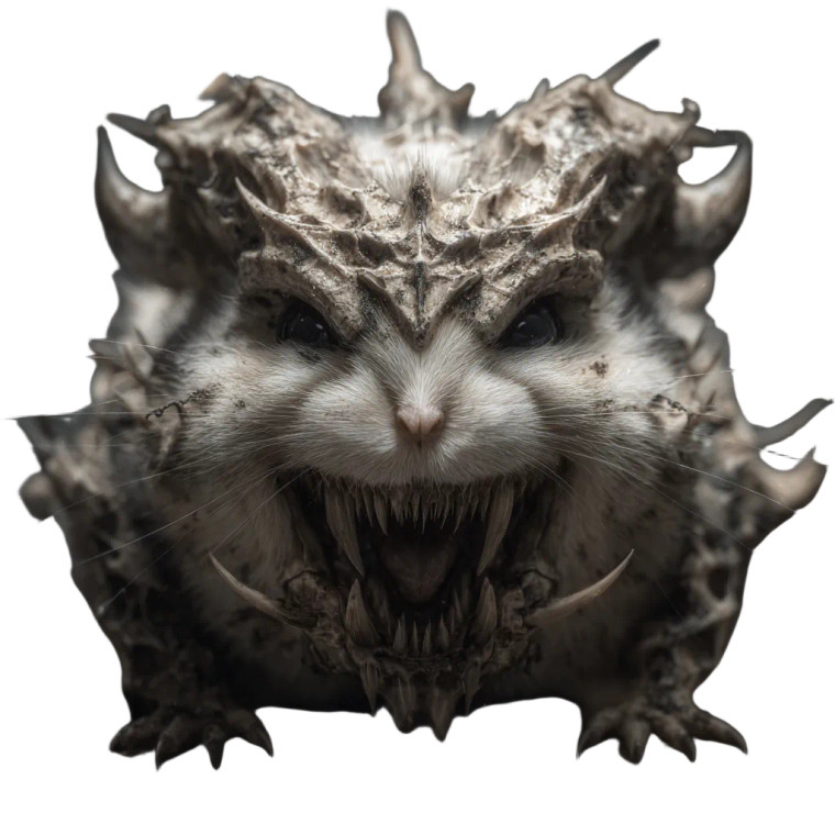 Demonic Hamster Vinyl Car Decal Sticker – Waterproof & UV-Resistant 8"