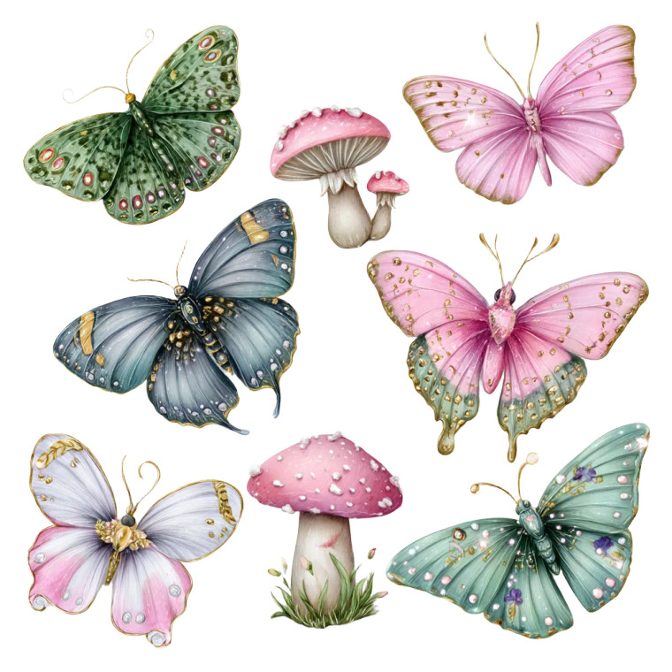 Magical Butterflies Vinyl Car Decal Sticker – Waterproof & UV-Resistant 8"