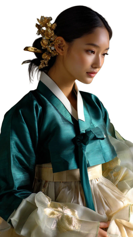 Traditional Korean Hanbok Vinyl Car Decal Sticker – Waterproof & UV-Resistant 8"