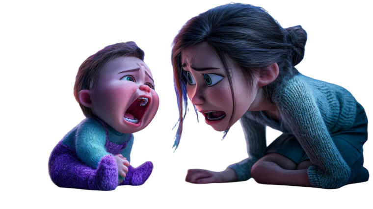 Pixar-Style Mother And Baby Vinyl Car Decal Sticker – Waterproof & UV-Resistant 8"